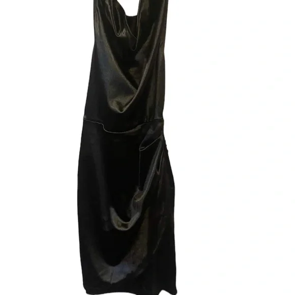 emerald sundae black lace dress Emerald Sundae Lace Trim Satin Dress at Dry Goods